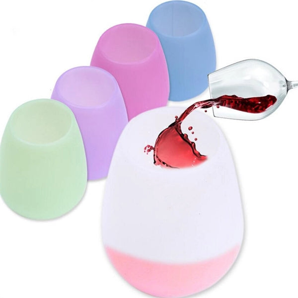 14oz Unbreakable Silicone Wine Glasses