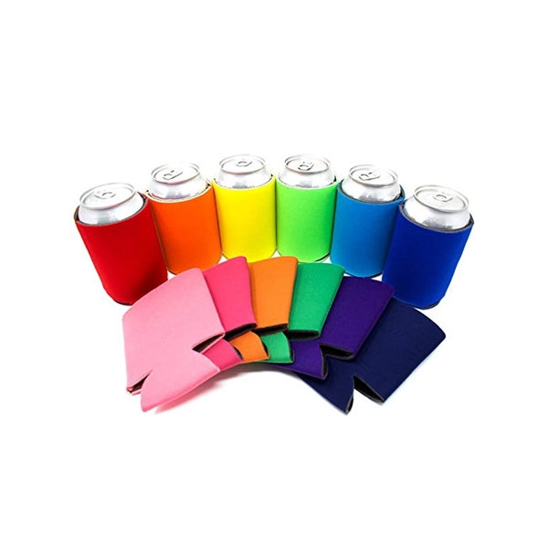 Colorful Collapsible Neoprene Can Cooler, 12 oz.