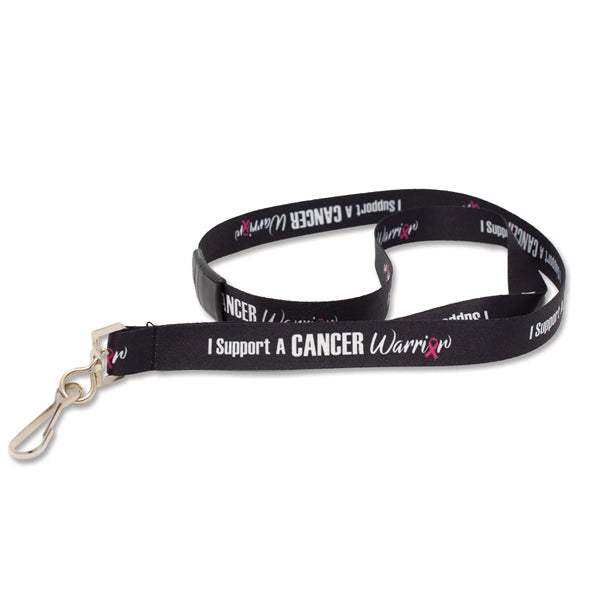 5/8" Cancer Awareness Dye-Sublimated Lanyards