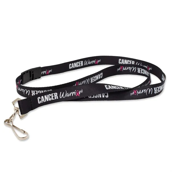 5/8" Cancer Awareness Dye-Sublimated Lanyards