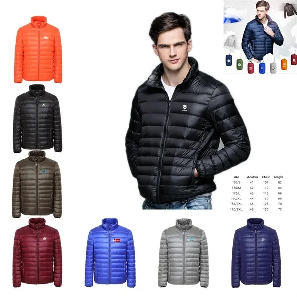 Men's Lightweight Water-Resistant Packable Puffer Down Jacke