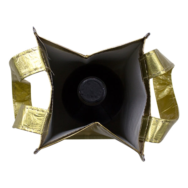 Metallic Laminated Single Bottle Non-Woven Wine Tote