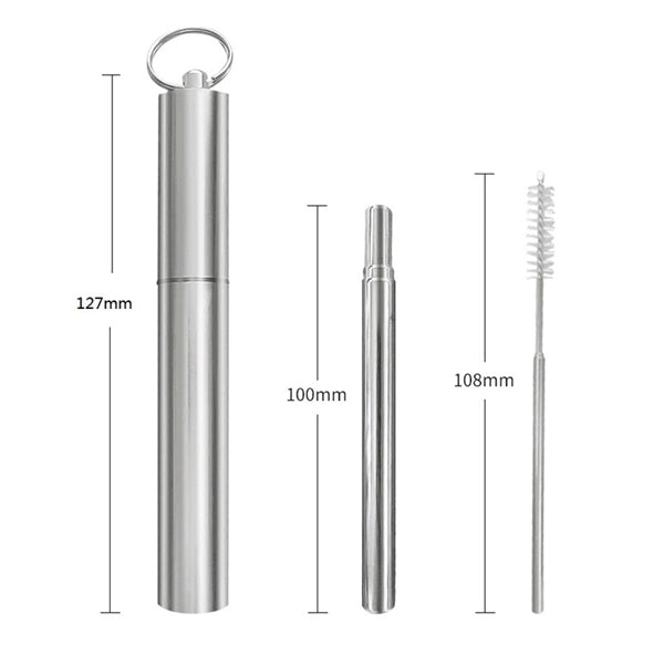 Telescopic Stainless Steel Travel Drinking Straws