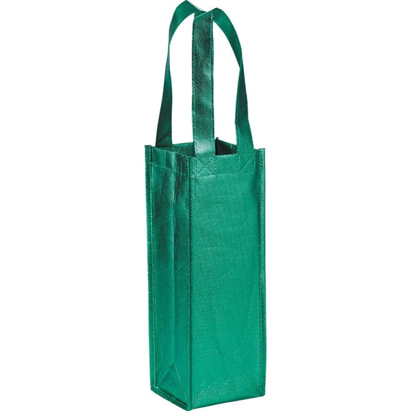 Metallic Single Bottle Wine Tote