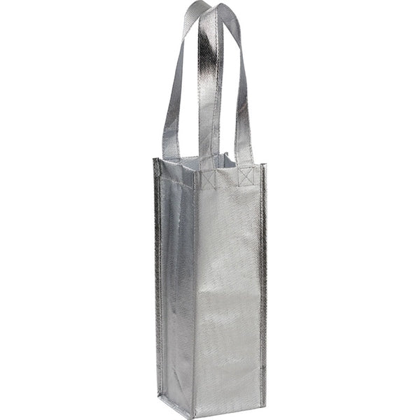 Metallic Single Bottle Wine Tote