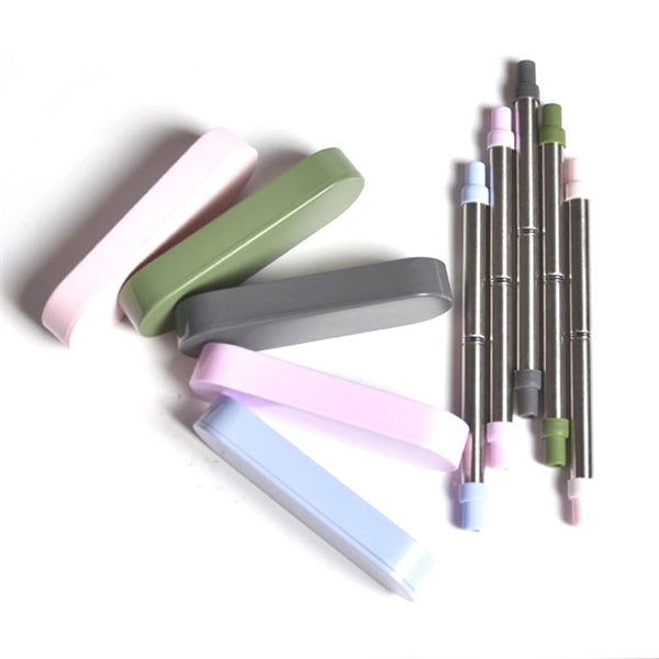 Portable Telescopic Collapsible Stainless Steel Straws
