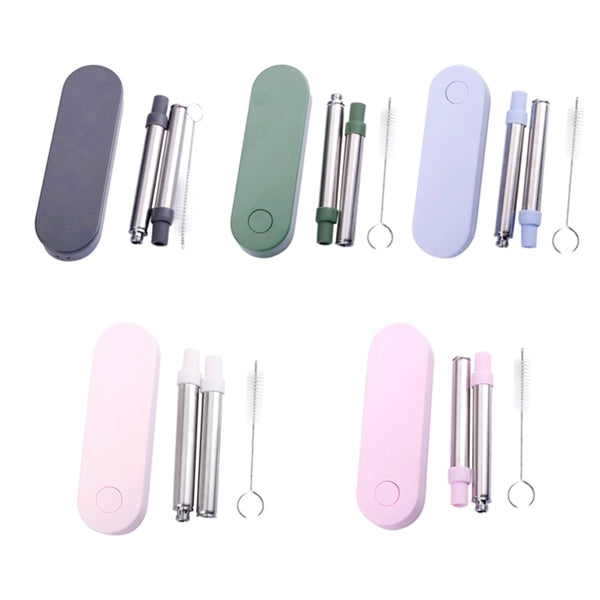Portable Telescopic Collapsible Stainless Steel Straws
