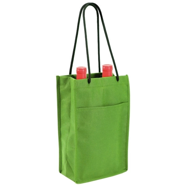 6.75" x 11" x 3.5" Non-Woven Double Bottle Wine Bag