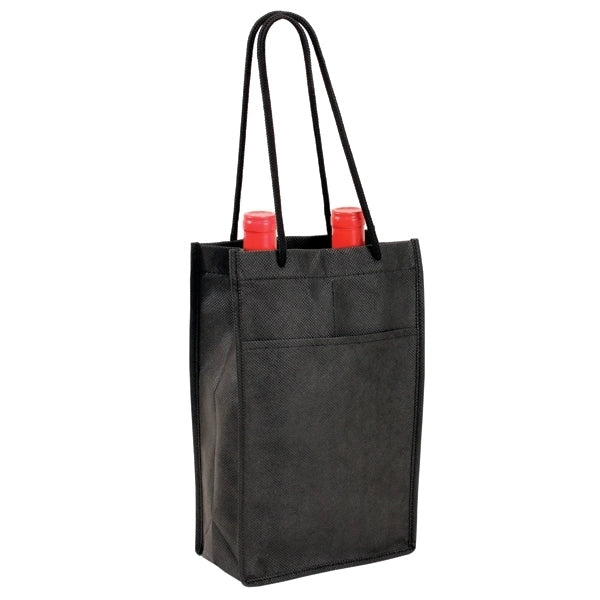 6.75" x 11" x 3.5" Non-Woven Double Bottle Wine Bag