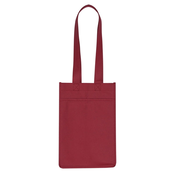 7" x 11" x 7" Non-Woven 4 Bottle Wine Tote