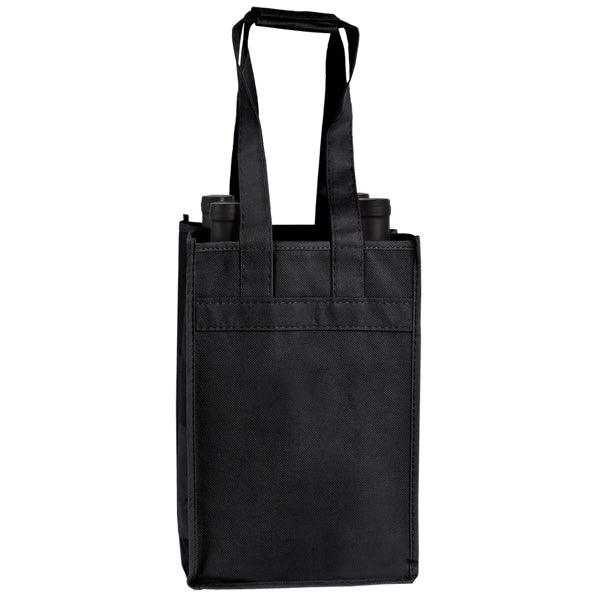 7" x 11" x 7" Non-Woven Four Bottle Wine Tote Bag