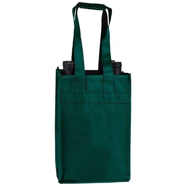7" x 11" x 7" Non-Woven Four Bottle Wine Tote Bag