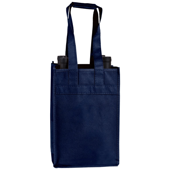 7" x 11" x 7" Non-Woven Four Bottle Wine Tote Bag
