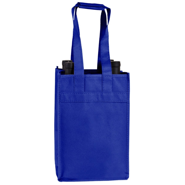 7" x 11" x 7" Non-Woven Four Bottle Wine Tote Bag