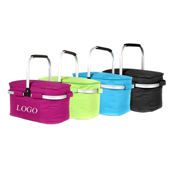 Collapsible Picnic Cooler Basket Cooler With Handle
