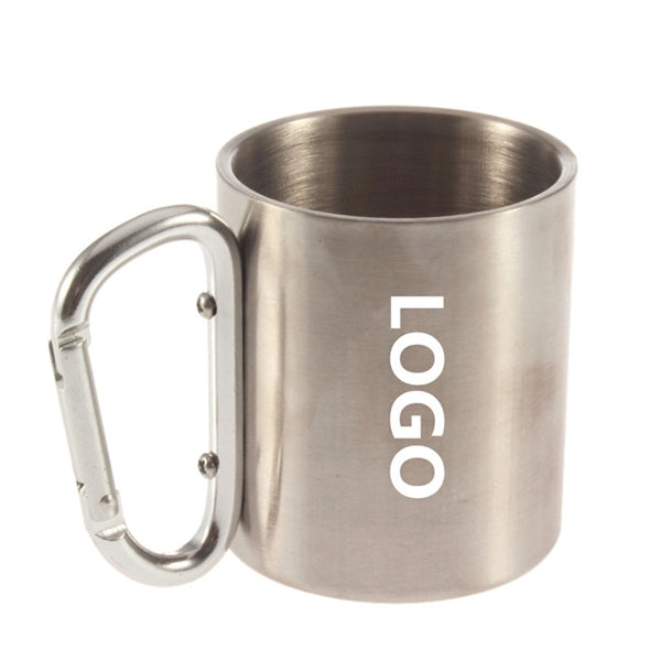 7OZ Carabiner Stainless SteelOutdoor Camping Carabiner Cup