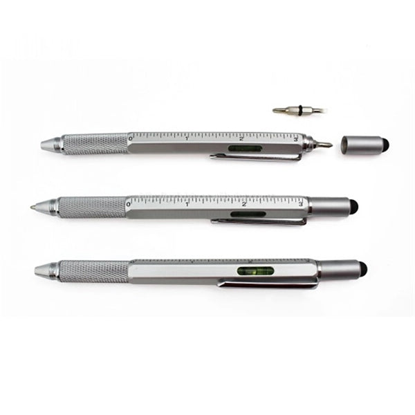 Multi- Tool Level Pen With Ruler Stylus Pen