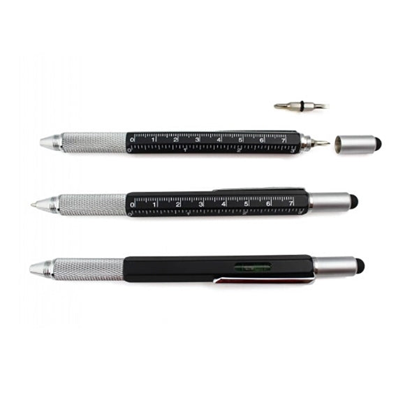 Multi- Tool Level Pen With Ruler Stylus Pen