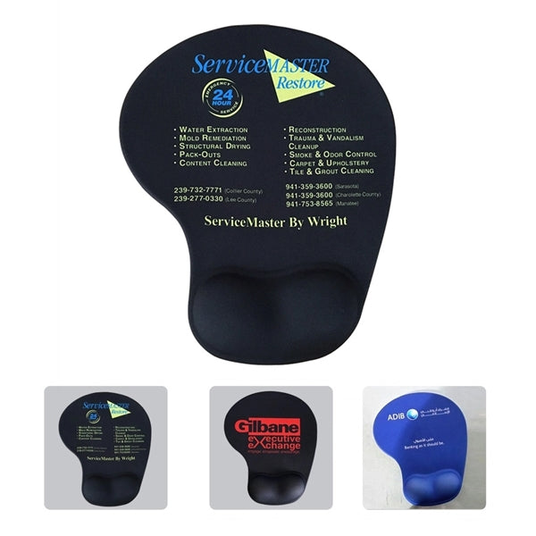 Silicone Mouse Pad W/ Gel Wrist Rest