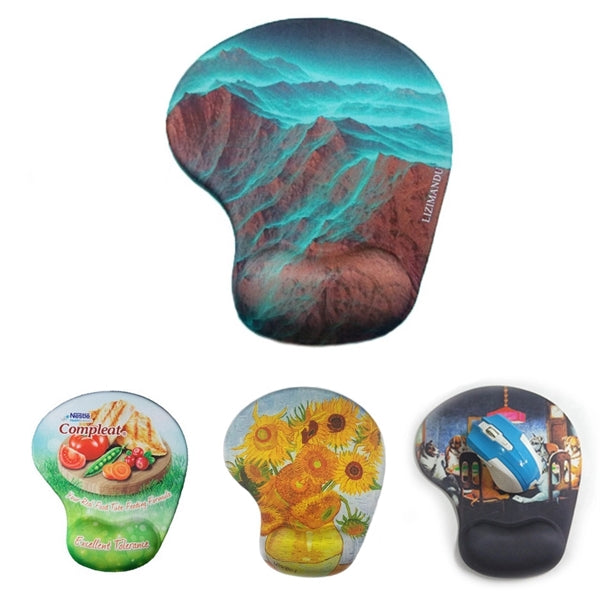 Silicone Mouse Pad W/ Gel Wrist Rest