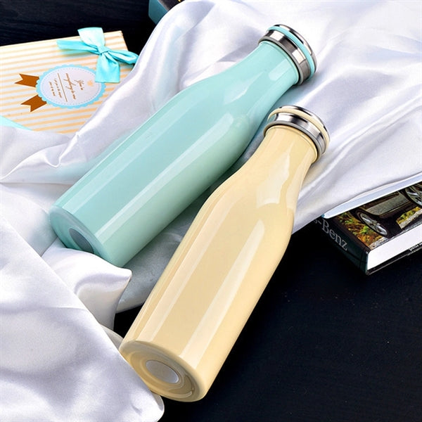 18 OZ Milk Bottle Shape Insulated Water Bottle