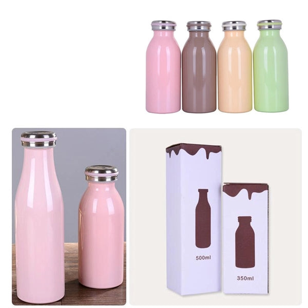13 OZ Milk Bottle Shape Insulated Water Bottle