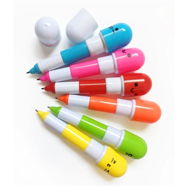 Stretch Pill Shaped Ballpoint Pen