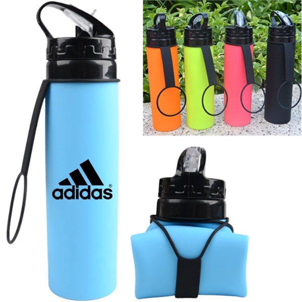Hydrate Silicone Collapsible Sports Water Bottle 20 Oz