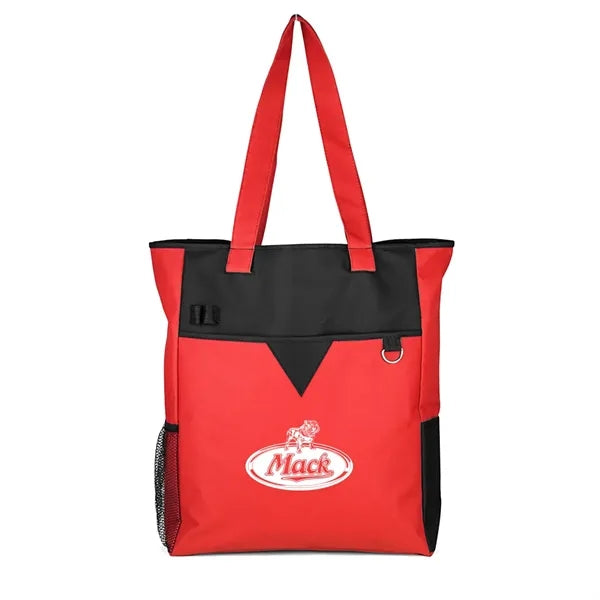 Center Divider Zip Top Tote