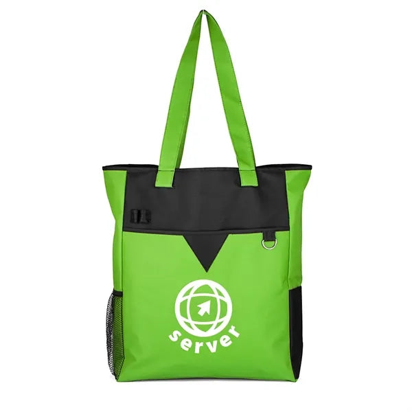 Center Divider Zip Top Tote