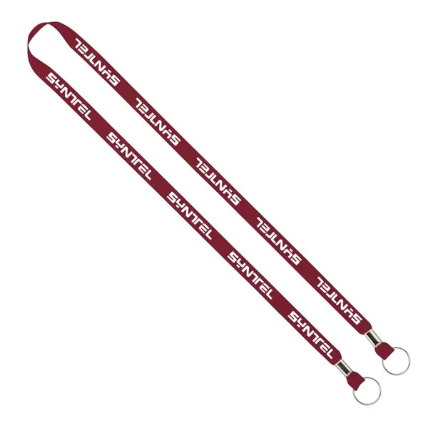 Import Rush 1/2" Polyester 2-Ended Lanyard with Crimps