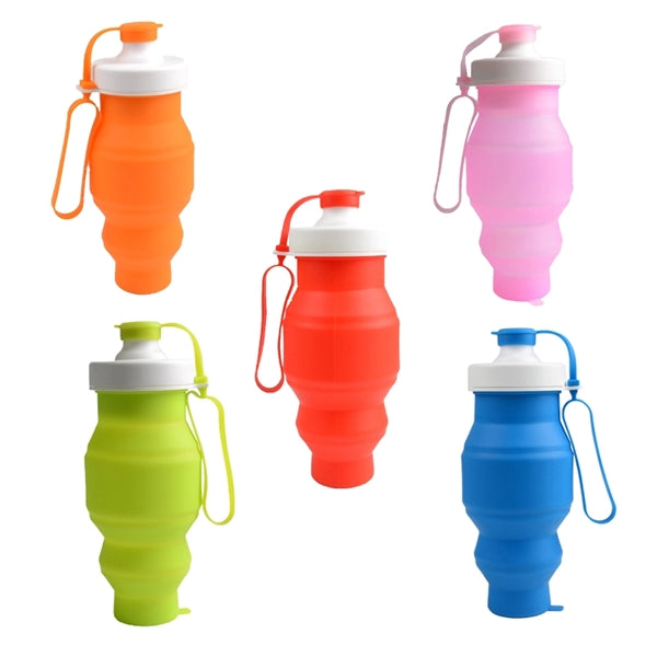 Folding Sports Cup Silicone Water Bottle