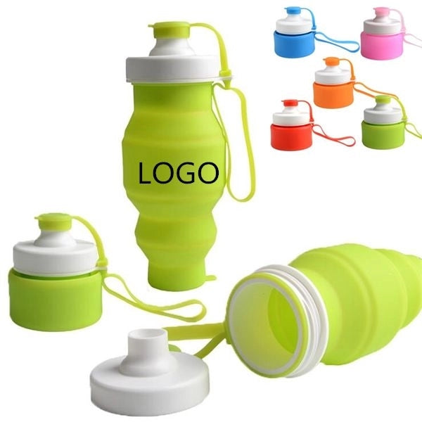 Folding Sports Cup Silicone Water Bottle