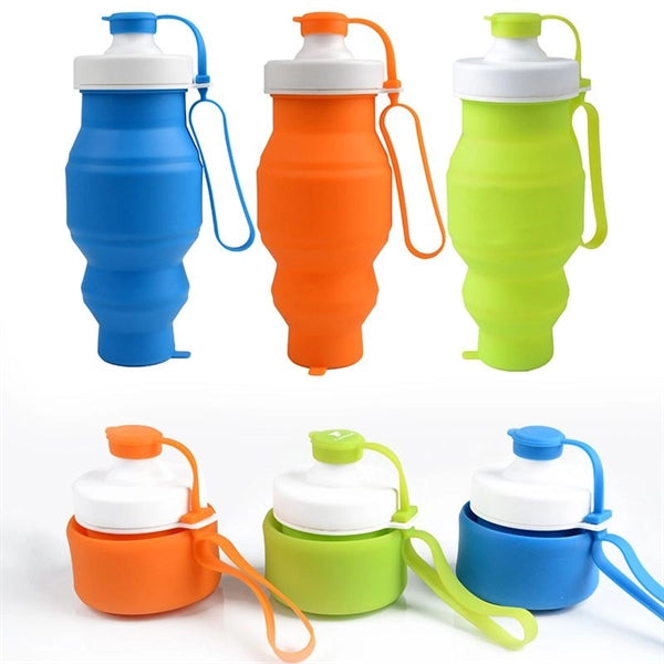 Folding Sports Cup Silicone Water Bottle