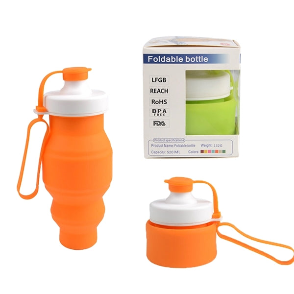 Folding Sports Cup Silicone Water Bottle