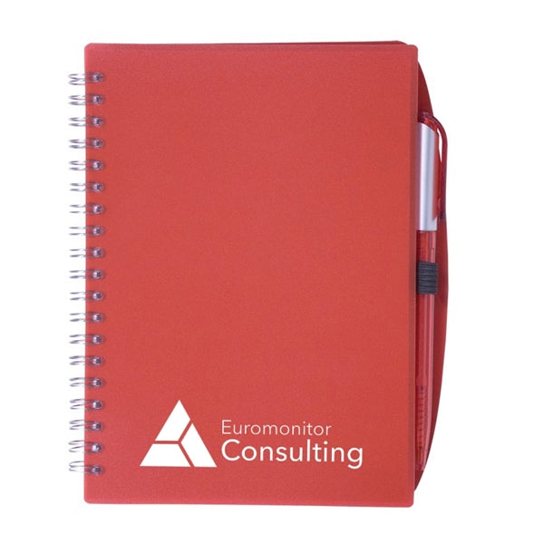 Color-Pro Spiral Unlined Notebook with Pen