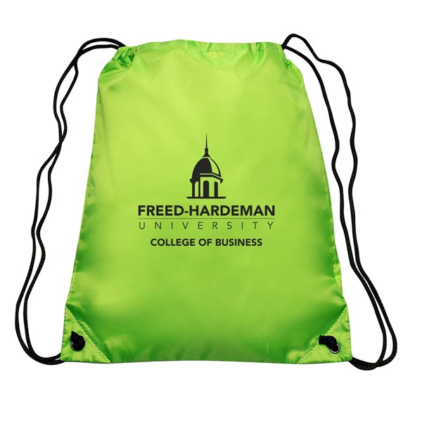Go-Ez Polyester Drawstring Backpack (1 Color Imprint)