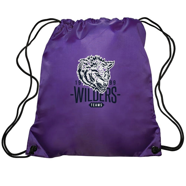 Go-Ez Polyester Drawstring Backpack (1 Color Imprint)