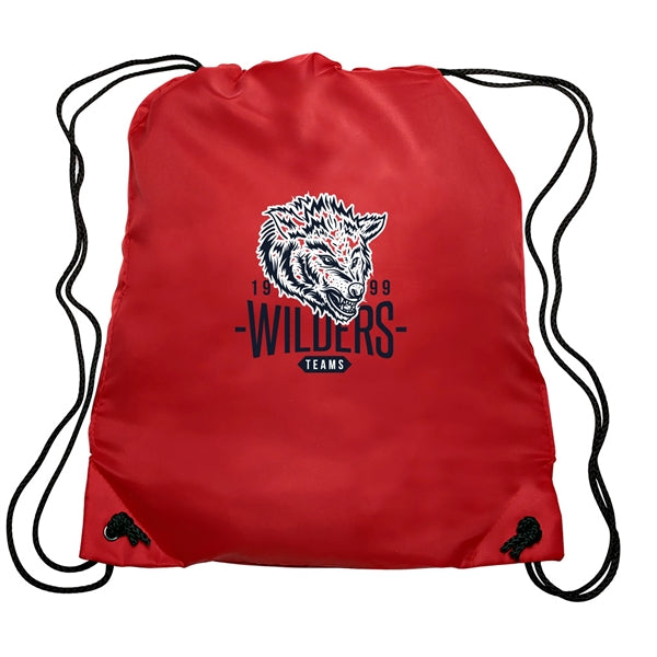Go-Ez Polyester Drawstring Backpack (1 Color Imprint)