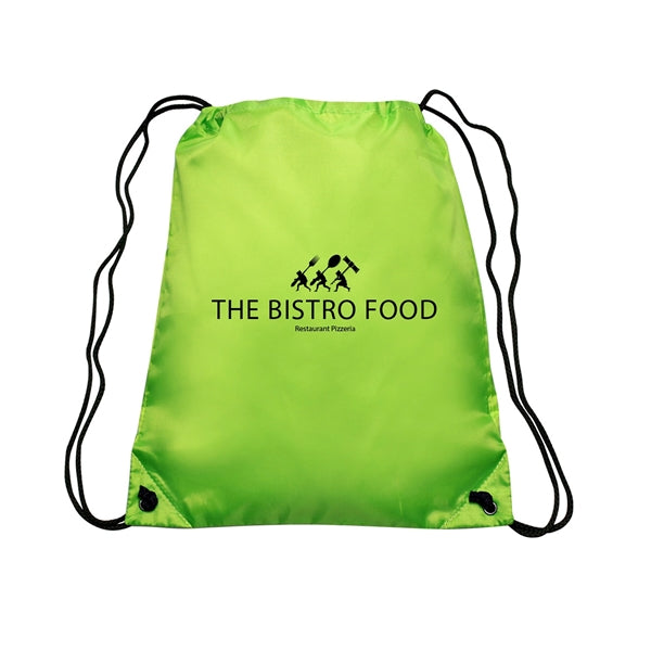 Go-Ez Polyester Drawstring Backpack (1 Color Imprint)