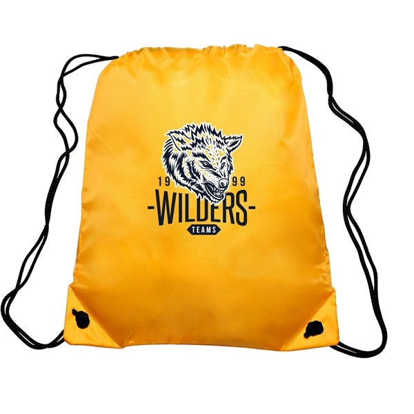 Go-Ez Polyester Drawstring Backpack (1 Color Imprint)