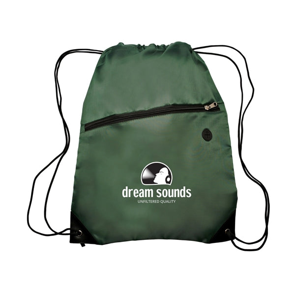 Globe Trotter Drawstring Backpack (1 Color Imprint)