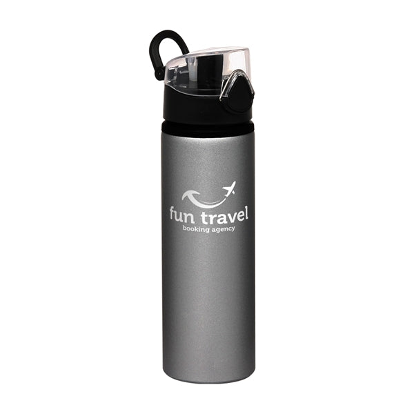 25 oz. Flip Aluminum Water Bottle (1 Color Imprint)