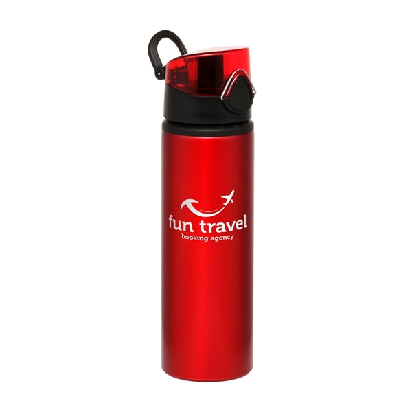 25 oz. Flip Aluminum Water Bottle (1 Color Imprint)