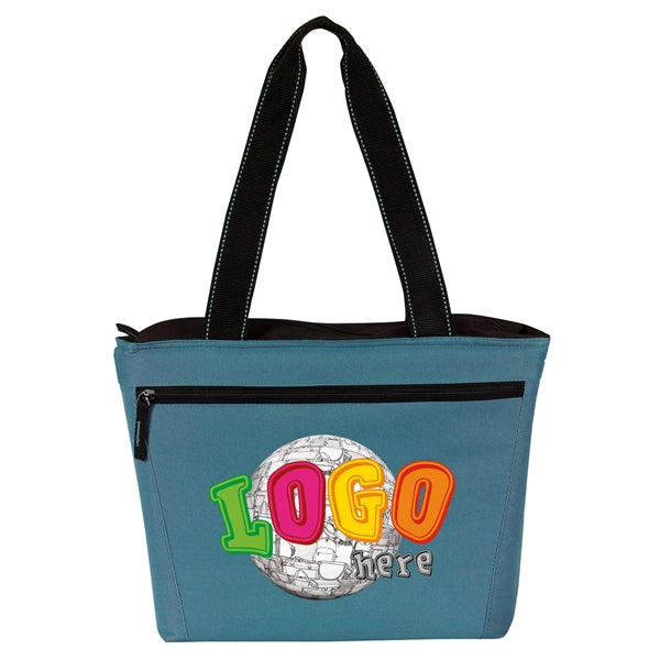 12 Can Insulated Cooler Tote Bag with Front Zipper Pocket