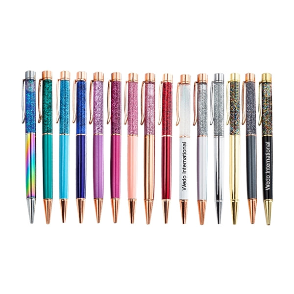 Ball Pen With Floating Glitter Powder