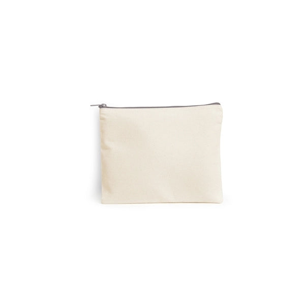 11" x 8.75" Large Zipper Cotton Pouch