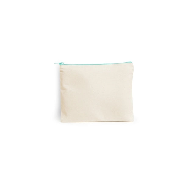 11" x 8.75" Large Zipper Cotton Pouch