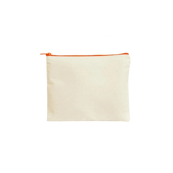 11" x 8.75" Large Zipper Cotton Pouch