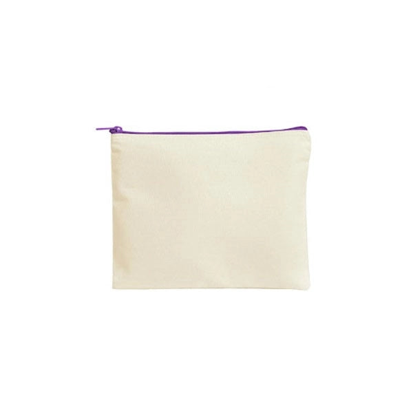 11" x 8.75" Large Zipper Cotton Pouch